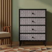 Schwarz-weißes Siebzigerwahlmuster Seidenpapier