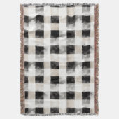 Schwarz-weißes Silber Rustikales Weihnachten Decke (Vorderseite Vertikal)