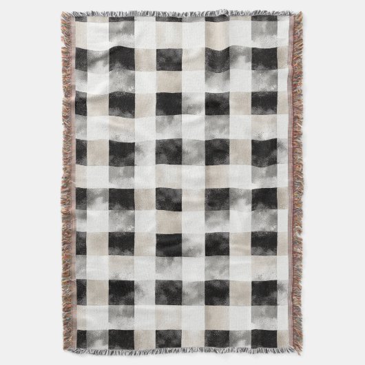 Schwarz-weißes Silber Rustikales Weihnachten Decke (Vorderseite Vertikal)