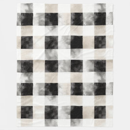 Schwarz-weißes Silber Rustikales Weihnachten Fleecedecke