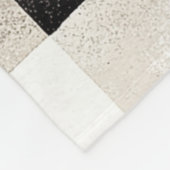 Schwarz-weißes Silber Rustikales Weihnachten Fleecedecke (Ecke)