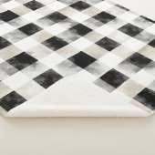 Schwarz-weißes Silber Rustikales Weihnachten Sherpadecke (3/4)