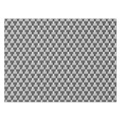 Schwarz-weißes, silbergraues Streifenmuster Tischdecke (Vorderseite (Horizontal))