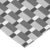 Schwarz-weißes, silbergraues Streifenmuster Tischdecke (Schrägansicht)