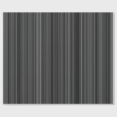 Schwarz-weißes, silbergraues Streifenpapier Geschenkpapier (Flach)