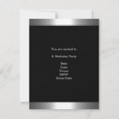 Schwarz-weißes Silver von Metal Chrome 30. Einladung (Rückseite)