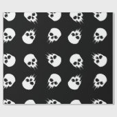 Schwarz-weißes Skelett Geschenkpapier (Flach)