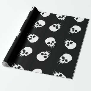 Schwarz-weißes Skelett Geschenkpapier
