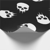 Schwarz-weißes Skelett Geschenkpapier (Ecke)