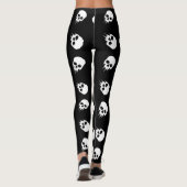 Schwarz-weißes Skelett Leggings (Rückseite)