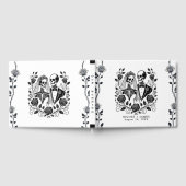 Schwarz-weißes Skelett Rose Weinroute Mendrisiotto Gästebuch (Voll)