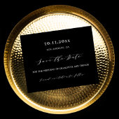 Schwarz-weißes Skript moderne Hochzeit Speichern S