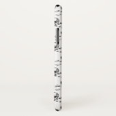 Schwarz-weißes Skull Halloween-Personalisiert-Mono Case-Mate iPhone Hülle (Hinten/Rechts)