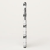 Schwarz-weißes Skull Halloween-Personalisiert-Mono Case-Mate iPhone Hülle (Hinten/Links)