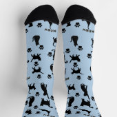 Schwarz-weißes Smoking-Katze-Socken-Muster-Geschen Socken (Oben)