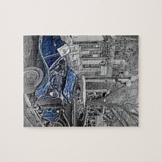 "Schwarz-weißes" Spritzen "klassischen Magnesiums" Puzzle (Horizontal)