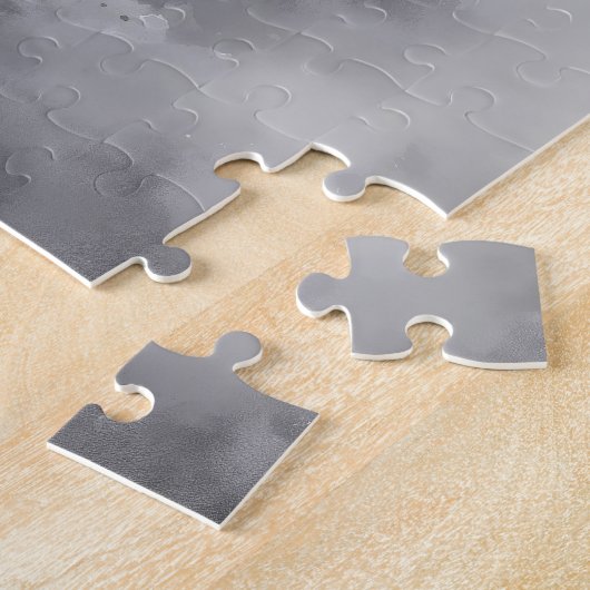 Schwarz-weißes städtisches Leben surreal Märchen S Puzzle (Seite)