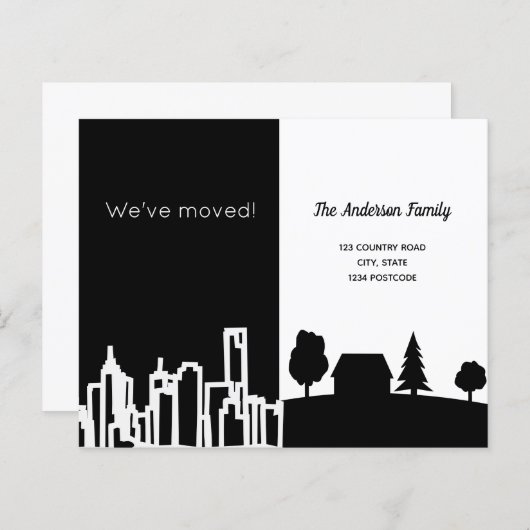 Schwarz-weißes Stadtland (Vorne/Hinten)