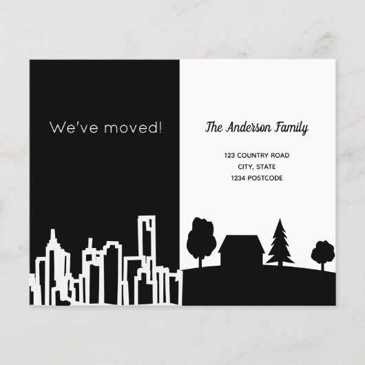 Schwarz-weißes Stadtland (Vorderseite)