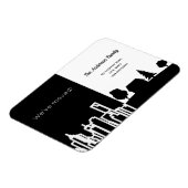 Schwarz-weißes Stadtland, das wir umgezogen haben Magnet (Linke Seite)