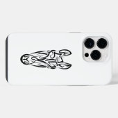 Schwarz-weißes Stammespferd iPhone Hülle (Rückseite (Horizontal))