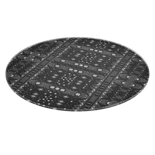 Schwarz-weißes Stammmuster Schneidebrett (Ecke)