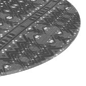 Schwarz-weißes Stammmuster Schneidebrett (Ecke)