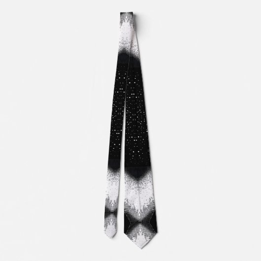 Schwarz-weißes Starlight Hourglass Krawatte (Rückseite)