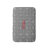 Schwarz-weißes Strahlungsmuster Thunder_Cove Badematte (Vorderseite Vertikal)