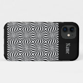 Schwarz-weißes Strahlungsmuster Thunder_Cove Case-Mate iPhone Hülle (Rückseite (Horizontal))