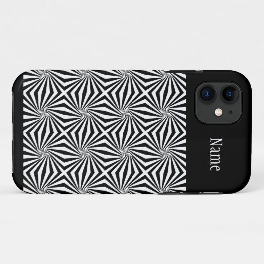 Schwarz-weißes Strahlungsmuster Thunder_Cove Case-Mate iPhone Hülle (Rückseite (Horizontal))