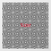 Schwarz-weißes Strahlungsmuster Thunder_Cove Fensteraufkleber (Blatt)