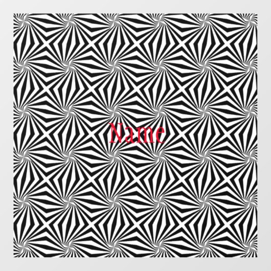 Schwarz-weißes Strahlungsmuster Thunder_Cove Fensteraufkleber (Blatt)