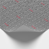 Schwarz-weißes Strahlungsmuster Thunder_Cove Geschenkpapier (Ecke)