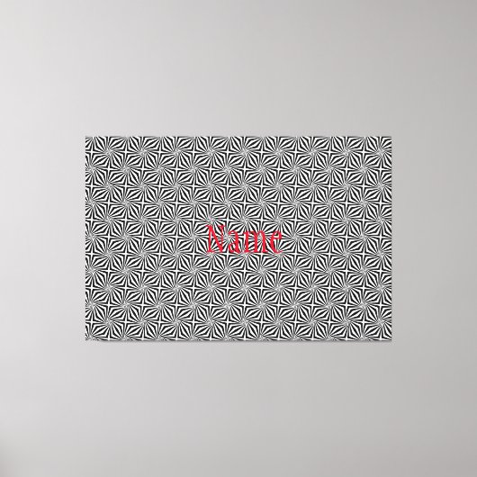 Schwarz-weißes Strahlungsmuster Thunder_Cove Leinwanddruck (Vorderseite)