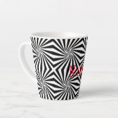 Schwarz-weißes Strahlungsmuster Thunder_Cove Milchtasse (Linke Ecke)