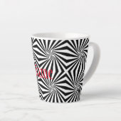 Schwarz-weißes Strahlungsmuster Thunder_Cove Milchtasse (Rechte Ecke)