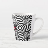 Schwarz-weißes Strahlungsmuster Thunder_Cove Milchtasse (Rechts)