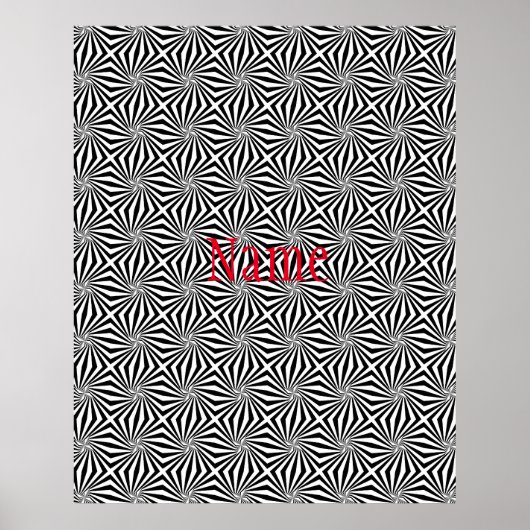 Schwarz-weißes Strahlungsmuster Thunder_Cove Poster (Vorne)
