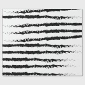 Schwarz-weißes Streifen Geschenkpapier (Flach)