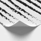 Schwarz-weißes Streifen Geschenkpapier (Ecke)