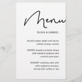 Schwarz-weißes Stylish script minimalistisches Hoc (Vorderseite)