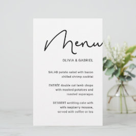 Schwarz-weißes Stylish script minimalistisches Hoc