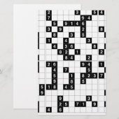 Schwarz-weißes Sudoku Briefpapier (Vorne/Hinten)
