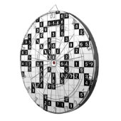 Schwarz-weißes Sudoku Dartscheibe (Vorderseite rechts)