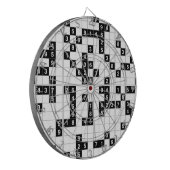 Schwarz-weißes Sudoku Dartscheibe (Vorderseite Links)