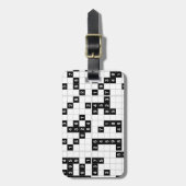 Schwarz-weißes Sudoku Gepäckanhänger (Vorderseite vertikal)