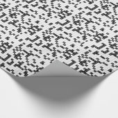 Schwarz-weißes Sudoku Geschenkpapier (Ecke)