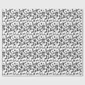 Schwarz-weißes Sudoku Geschenkpapier (Flach)