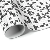 Schwarz-weißes Sudoku Geschenkpapier (Rolleneckpunkt)